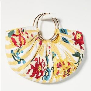 Half Moon Beaded Satchel Bag